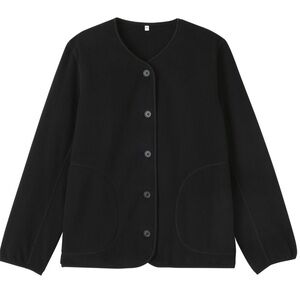 🆕 Muji Black Fleece Cardigan